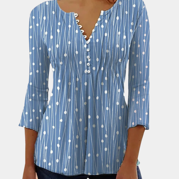 Zara - Elegante blusa de mujer con divertidos lunares