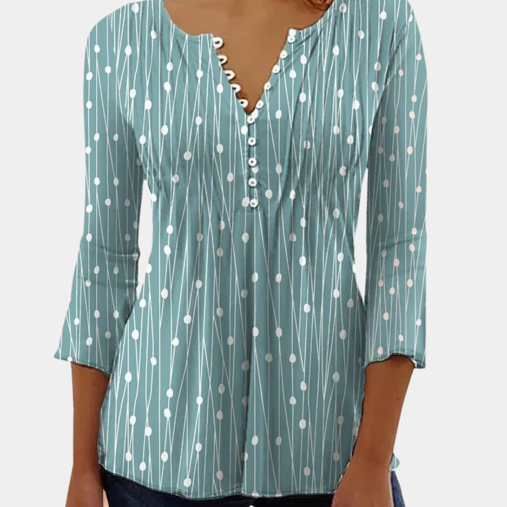 Zara - Elegante blusa de mujer con divertidos lunares
