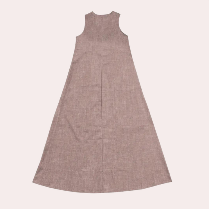 Maxi vestido de verano para mujer con elegante escote en pico