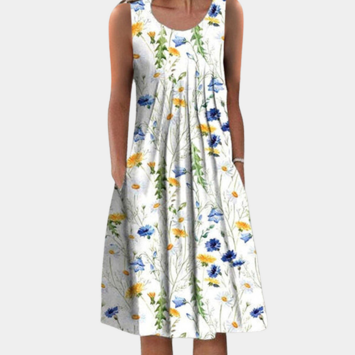 Elegante vestido midi informal para mujer