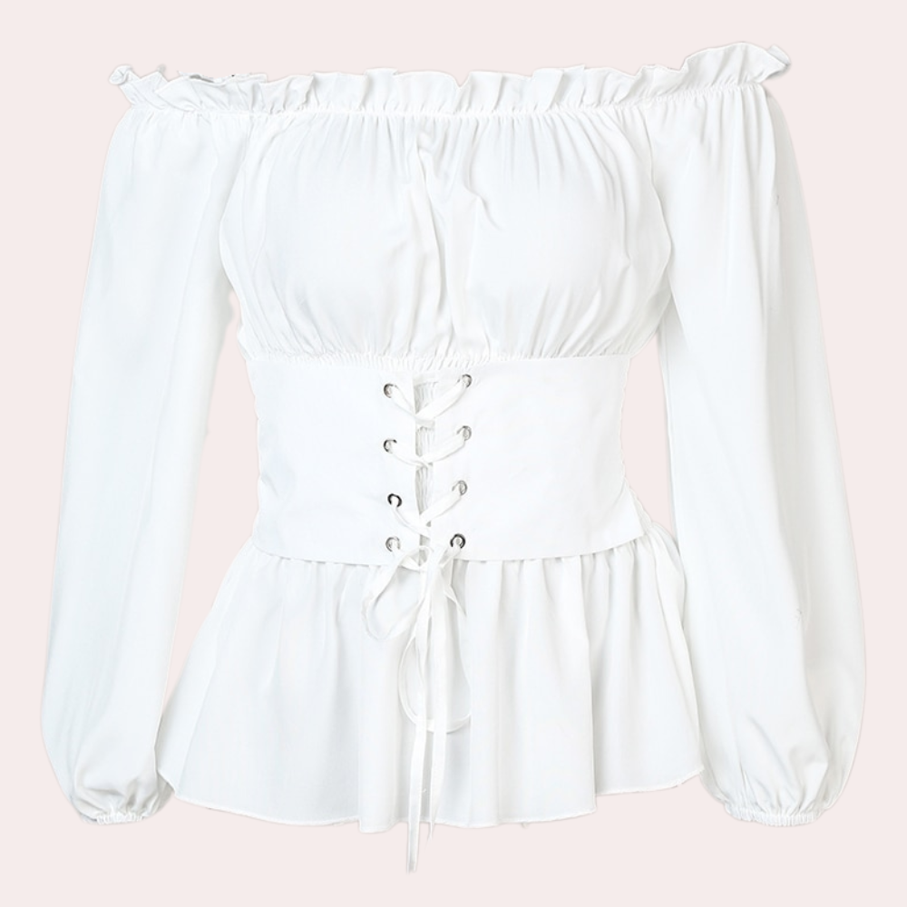 Elegante blusa sin hombros para mujer con estilo