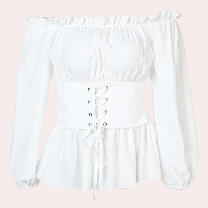 Elegante blusa sin hombros para mujer con estilo