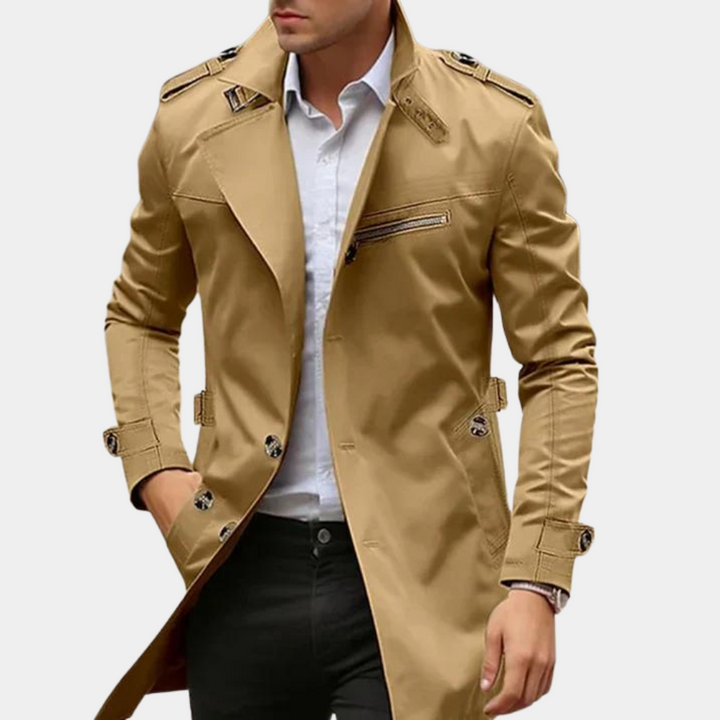 Elegante gabardina para hombre
