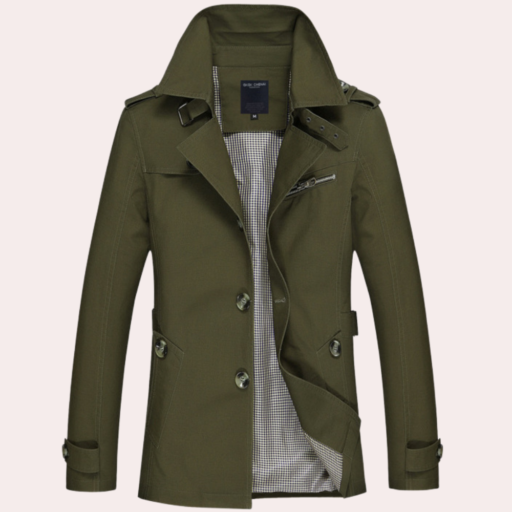 Elegante gabardina para hombre