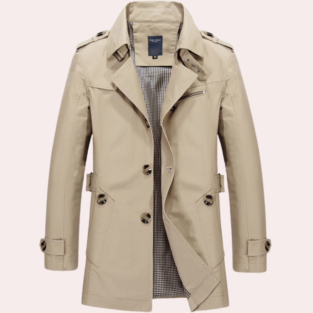 Elegante gabardina para hombre
