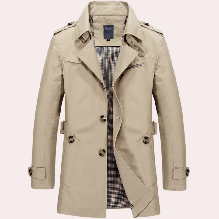 Elegante gabardina para hombre