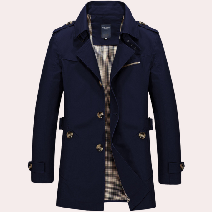 Elegante gabardina para hombre