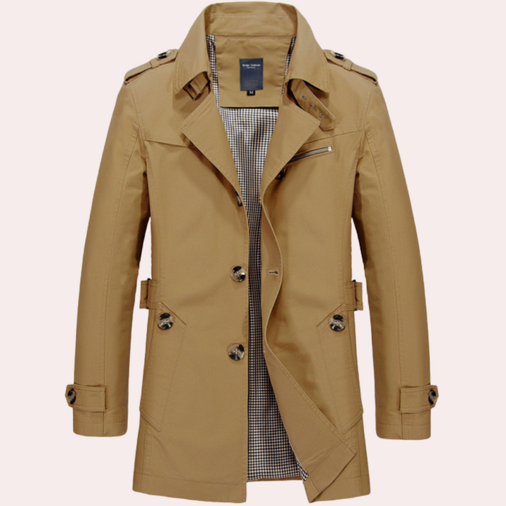 Elegante gabardina para hombre