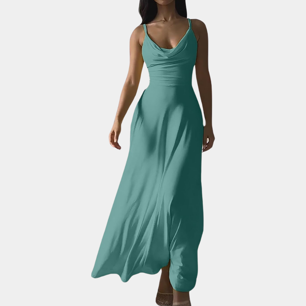 Cela - Elegante vestido maxi de lujo para mujer