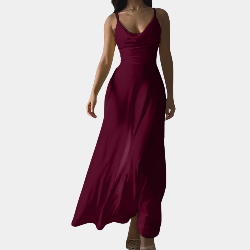 Cela - Elegante vestido maxi de lujo para mujer