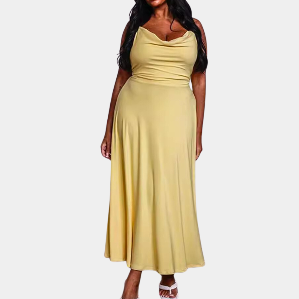 Cela - Elegante vestido maxi de lujo para mujer