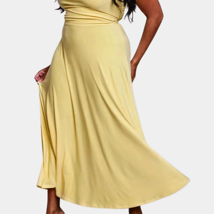 Cela - Elegante vestido maxi de lujo para mujer