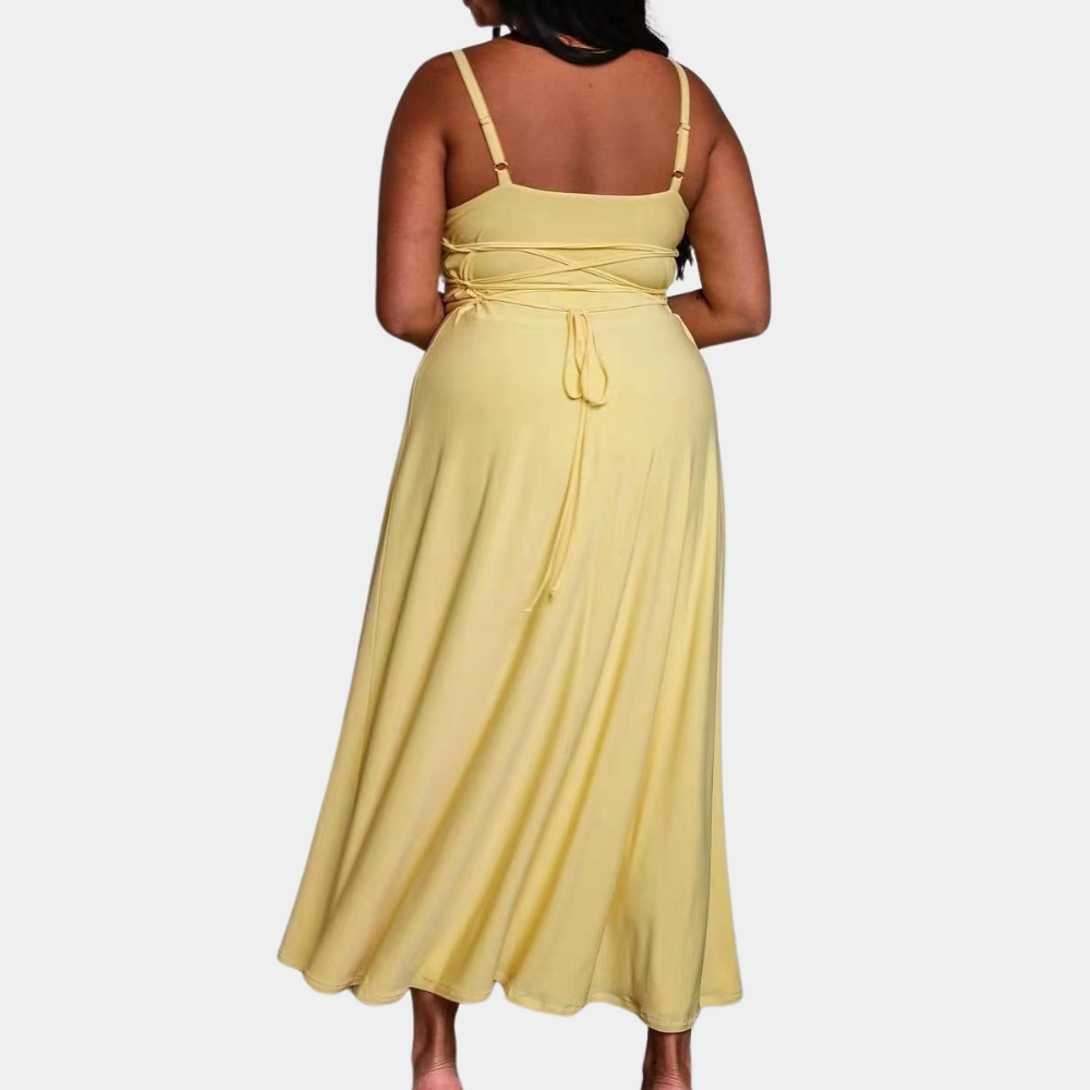 Cela - Elegante vestido maxi de lujo para mujer