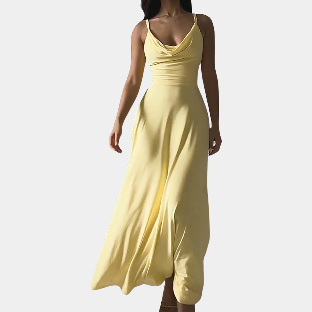 Cela - Elegante vestido maxi de lujo para mujer