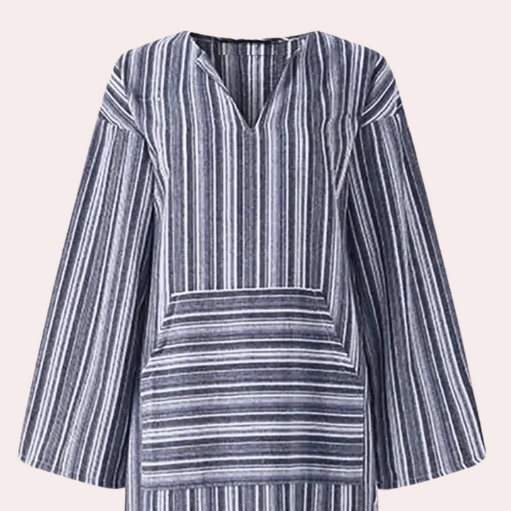 Vestido casual a rayas de moda para mujer