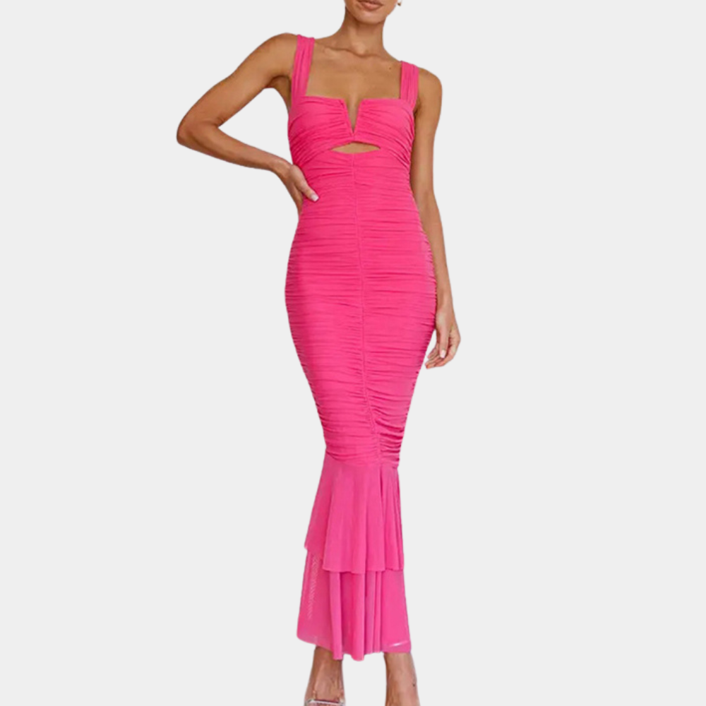 Aleksandra - Elegante y ceñido maxi vestido para mujer
