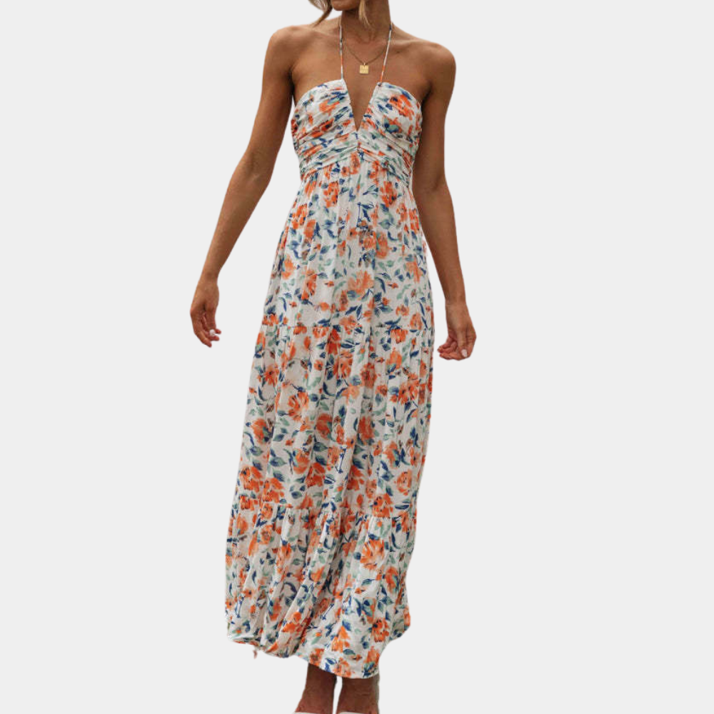 Dagmar - Elegante vestido halter con un largo de ensueño