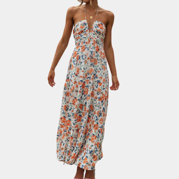 Dagmar - Elegante vestido halter con un largo de ensueño