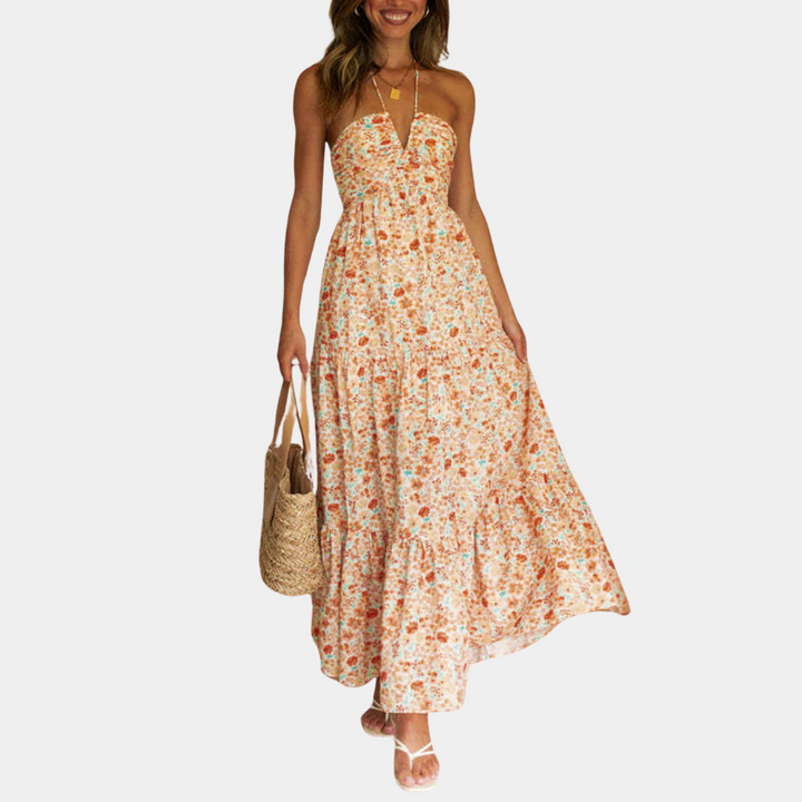 Dagmar - Elegante vestido halter con un largo de ensueño