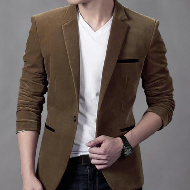 Blazer azul moderno de hombre para un look elegante
