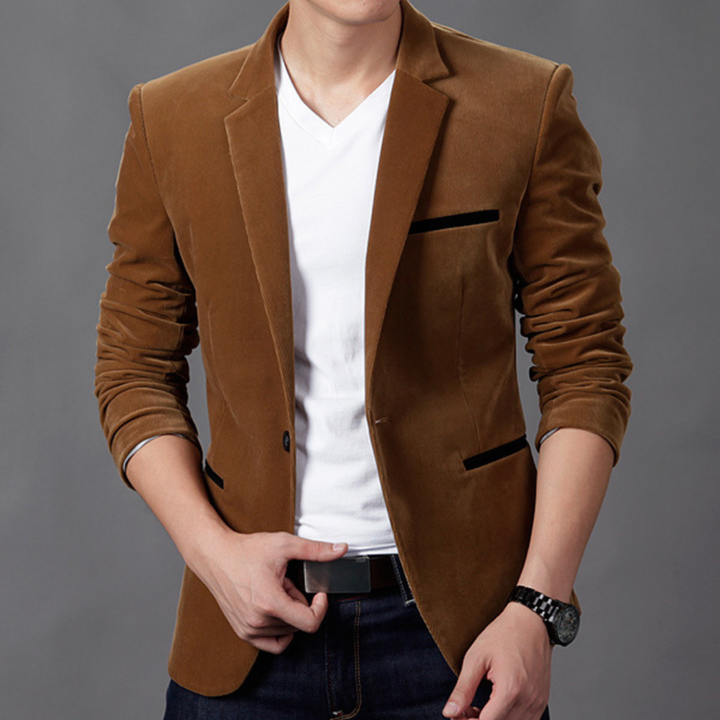 Blazer azul moderno de hombre para un look elegante