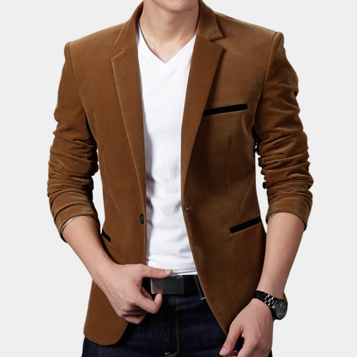 Blazer azul moderno de hombre para un look elegante