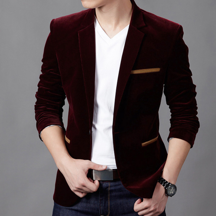 Blazer azul moderno de hombre para un look elegante