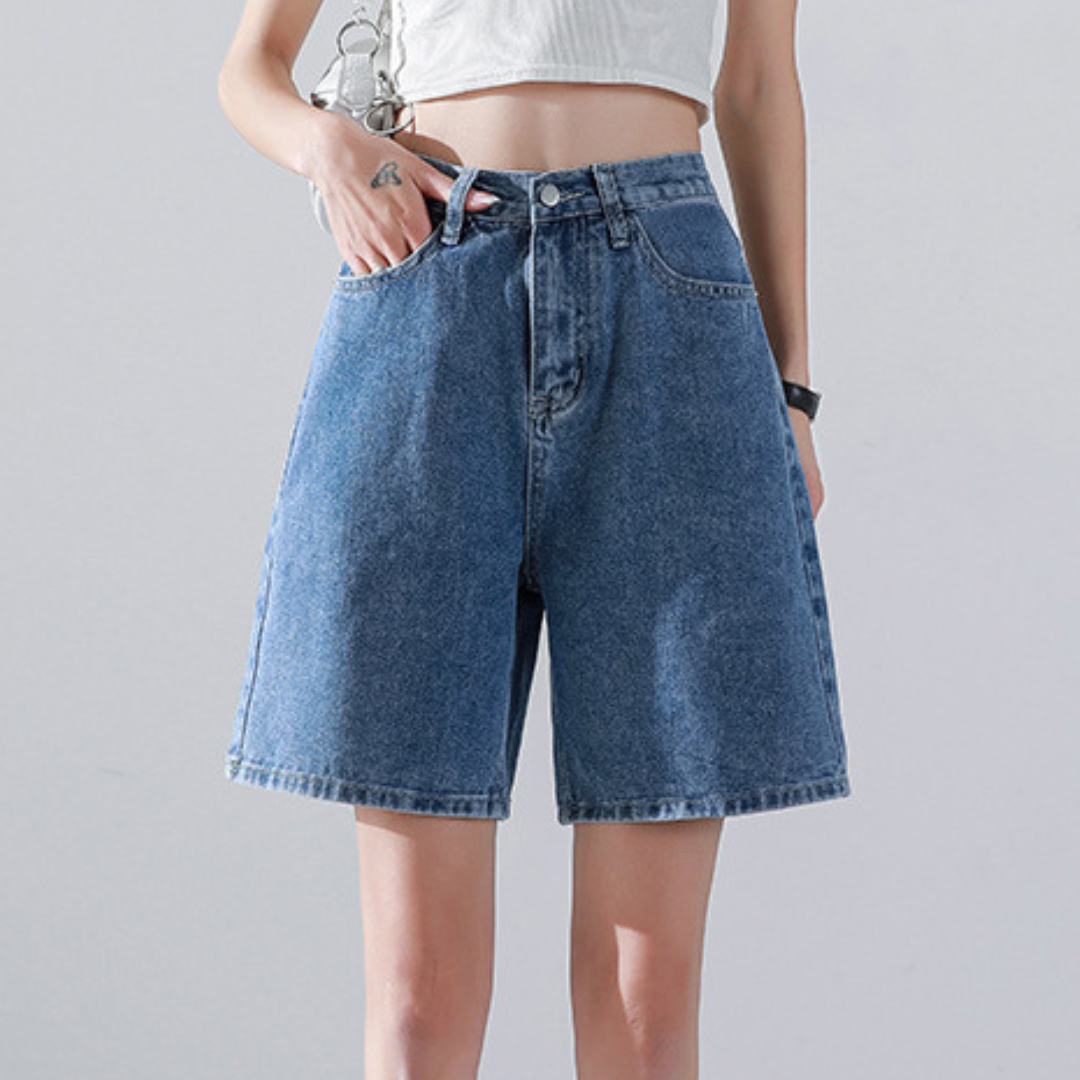 Liesel - Elegantes shorts vaqueros para mujer con un moderno corte recto