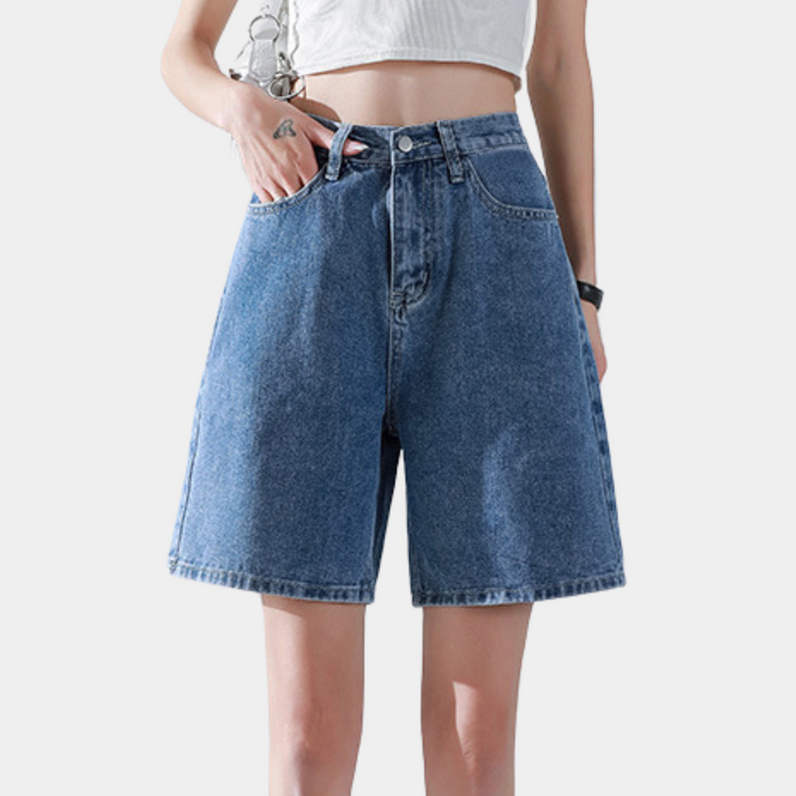 Liesel - Elegantes shorts vaqueros para mujer con un moderno corte recto