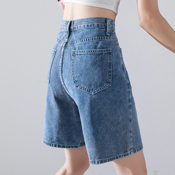Liesel - Elegantes shorts vaqueros para mujer con un moderno corte recto