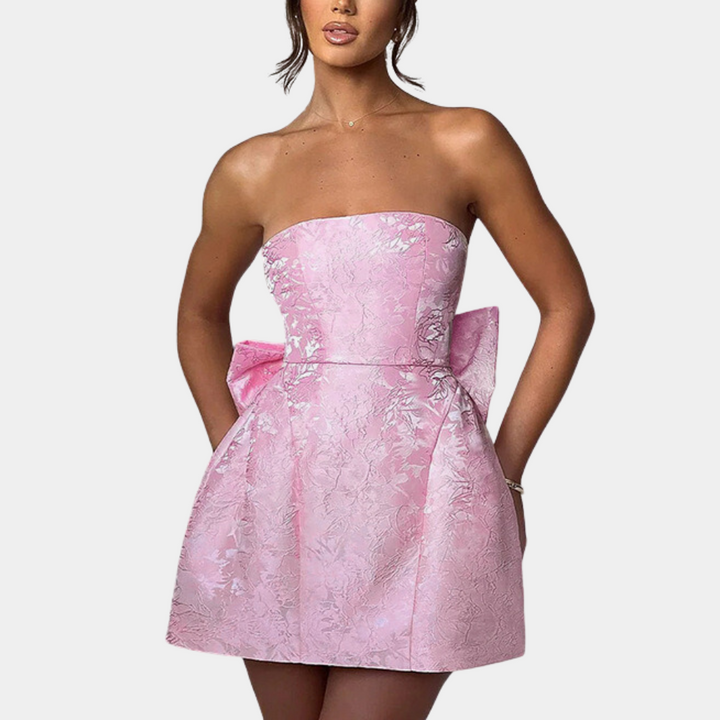 Amelia - Elegante vestido de cóctel sin tirantes para mujer