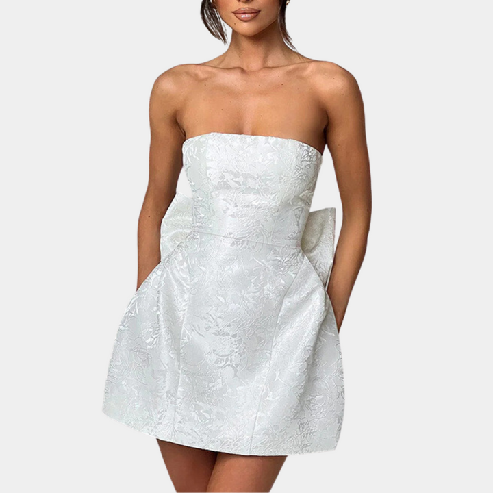 Amelia - Elegante vestido de cóctel sin tirantes para mujer
