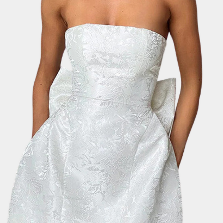Amelia - Elegante vestido de cóctel sin tirantes para mujer