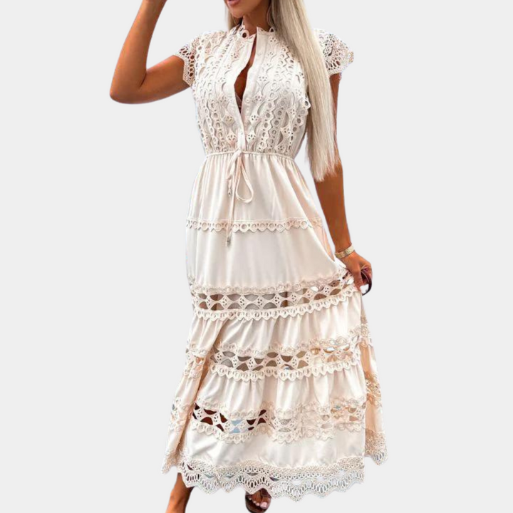 Antonina - Precioso vestido largo de encaje con un aire sofisticado