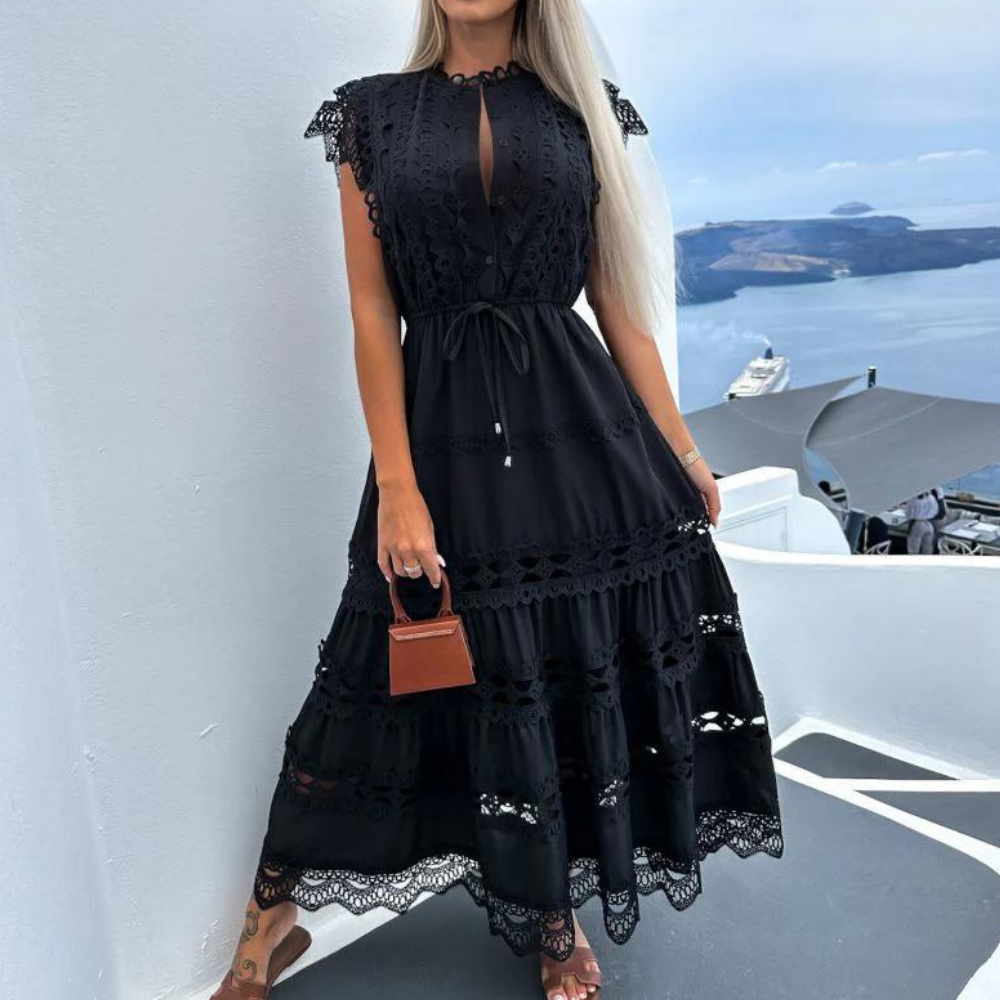 Antonina - Precioso vestido largo de encaje con un aire sofisticado