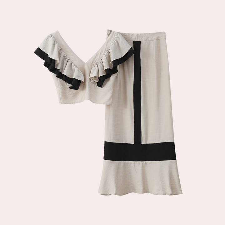 Mariana - Elegante conjunto femenino de 2 piezas para un look de tendencia