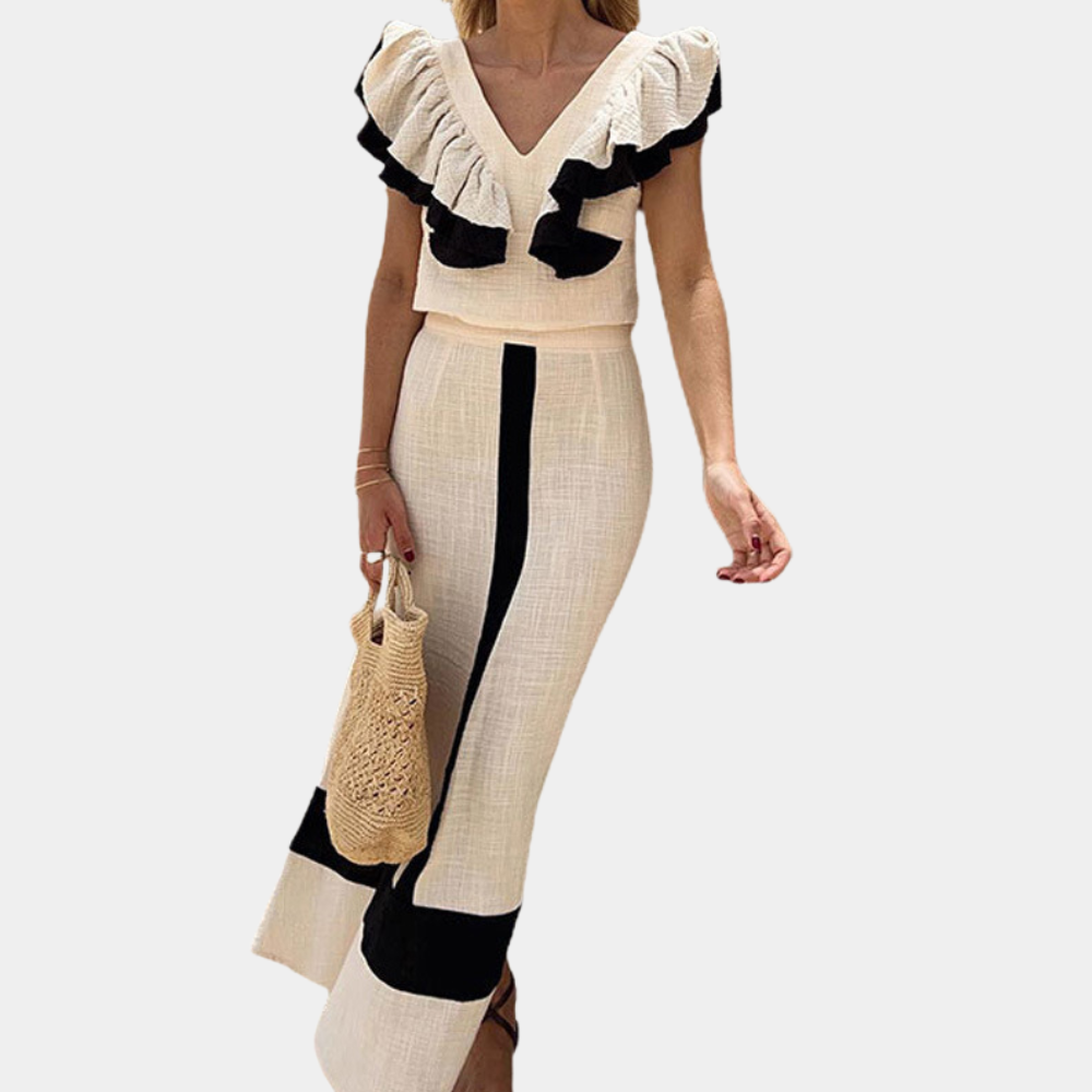 Mariana - Elegante conjunto femenino de 2 piezas para un look de tendencia