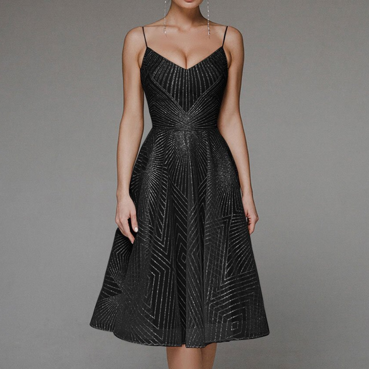 Blanca - Elegante vestido con elegante diseño de espalda abierta