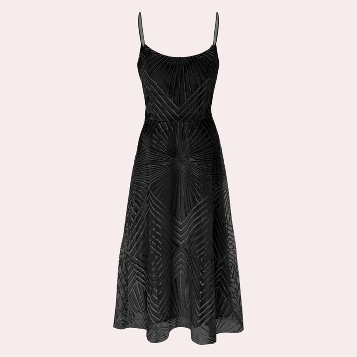 Blanca - Elegante vestido con elegante diseño de espalda abierta