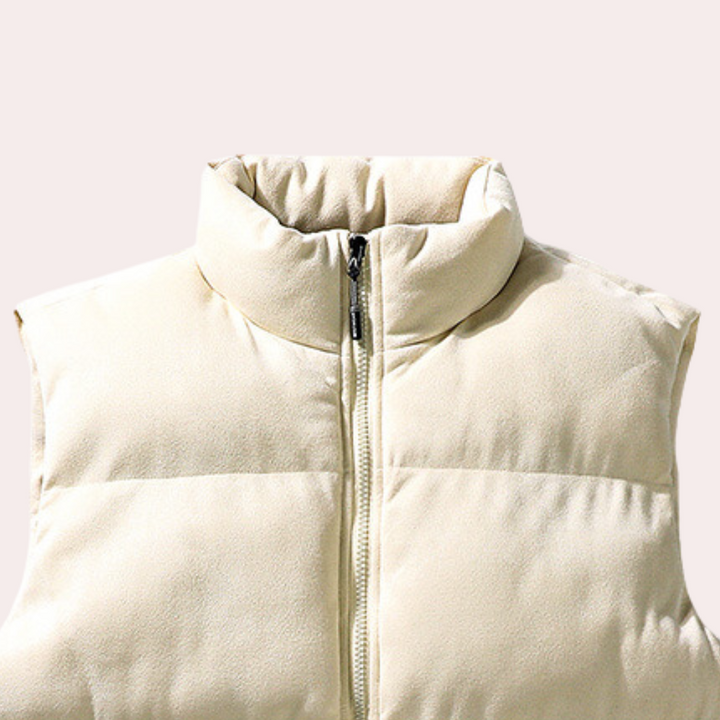 Adorjan - Elegante y acogedor chaleco acolchado de hombre para días cómodos