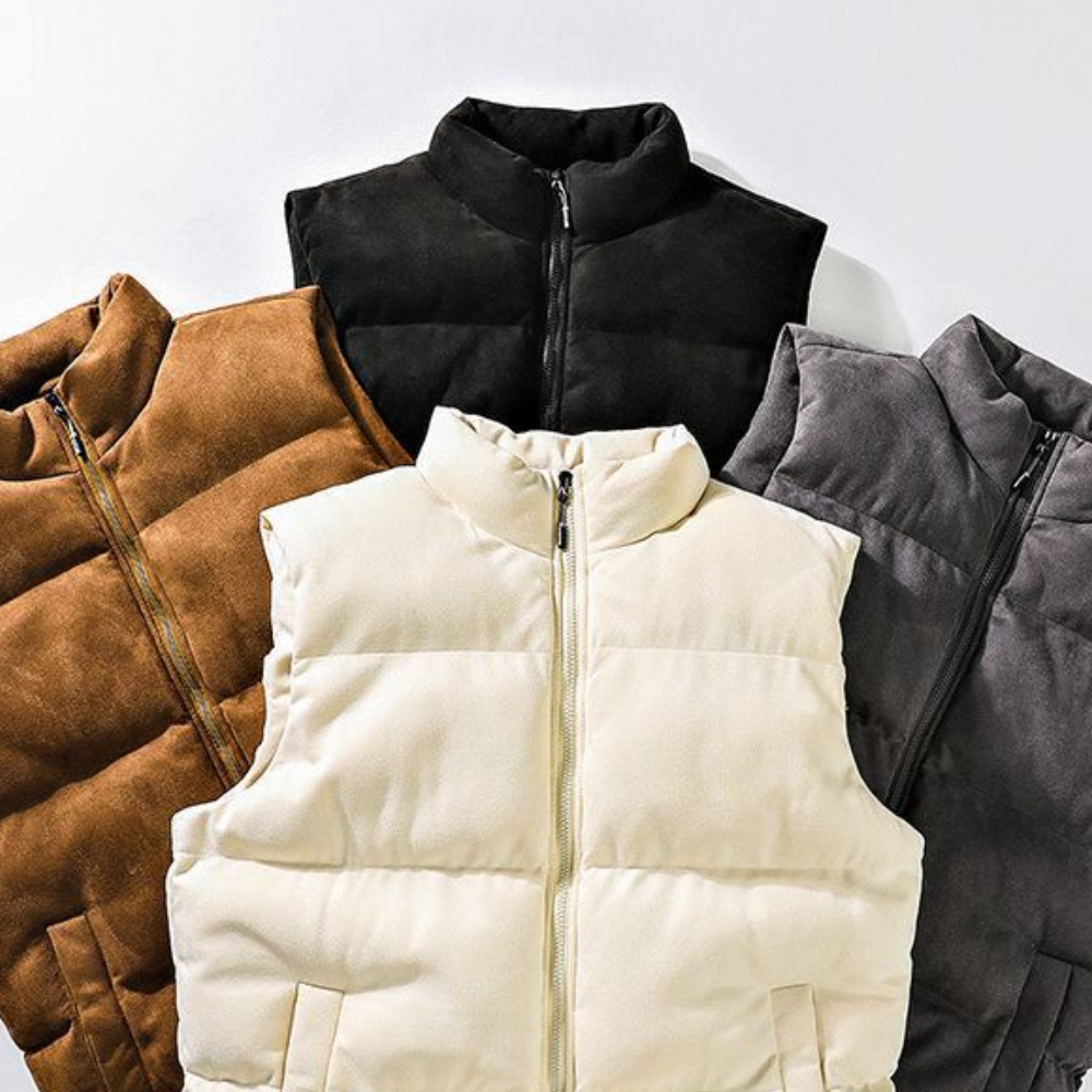 Adorjan - Elegante y acogedor chaleco acolchado de hombre para días cómodos