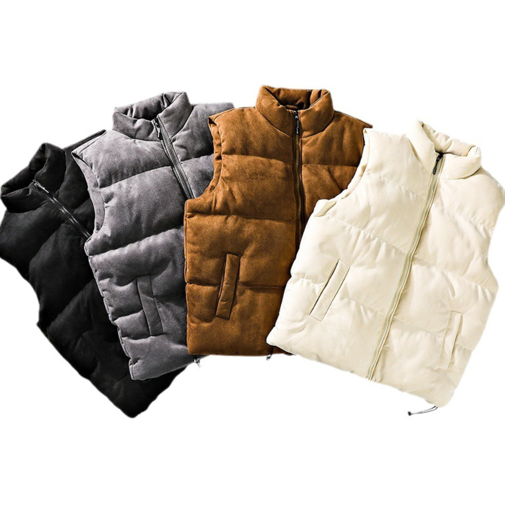 Adorjan - Elegante y acogedor chaleco acolchado de hombre para días cómodos