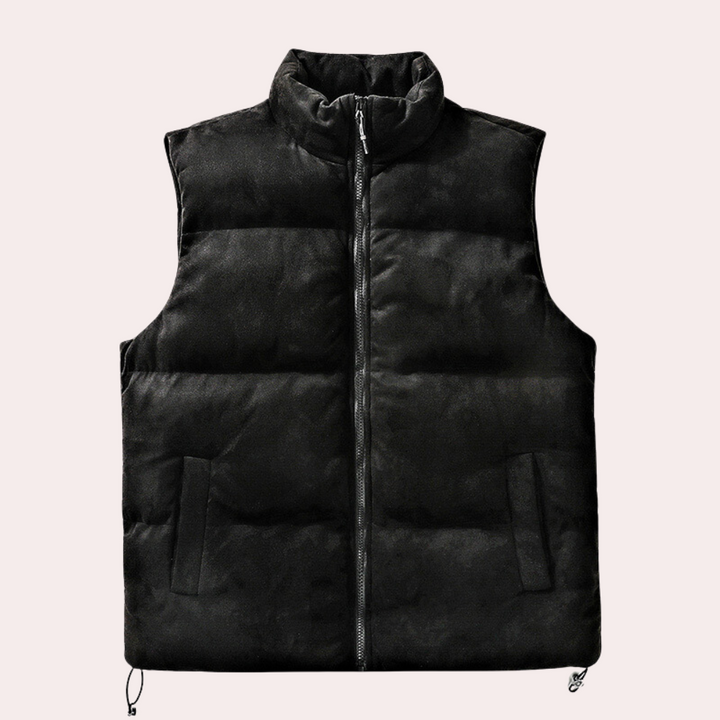Adorjan - Elegante y acogedor chaleco acolchado de hombre para días cómodos