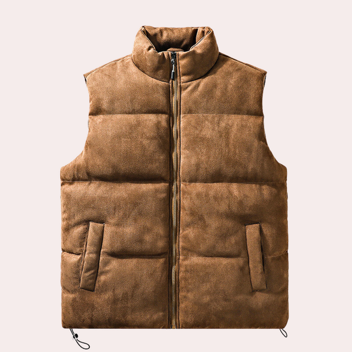 Adorjan - Elegante y acogedor chaleco acolchado de hombre para días cómodos