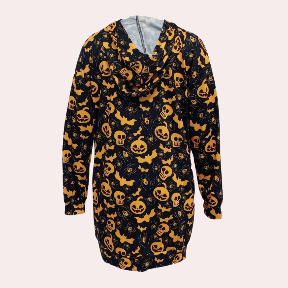 Csilla - Bonito minivestido de Halloween con acogedora capucha