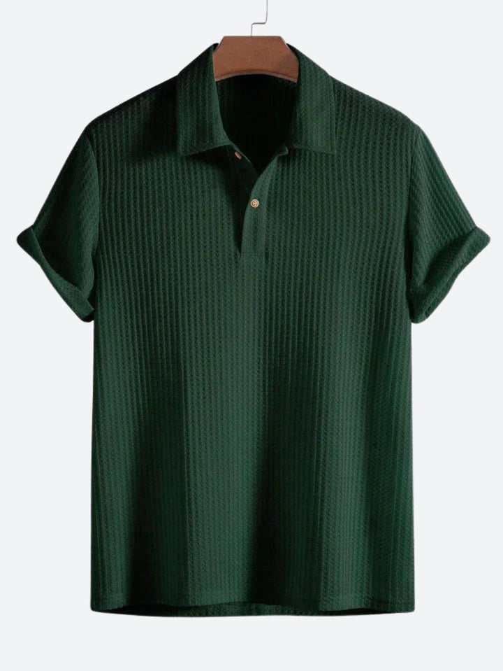Elegante polo de punto Waffle - Chen