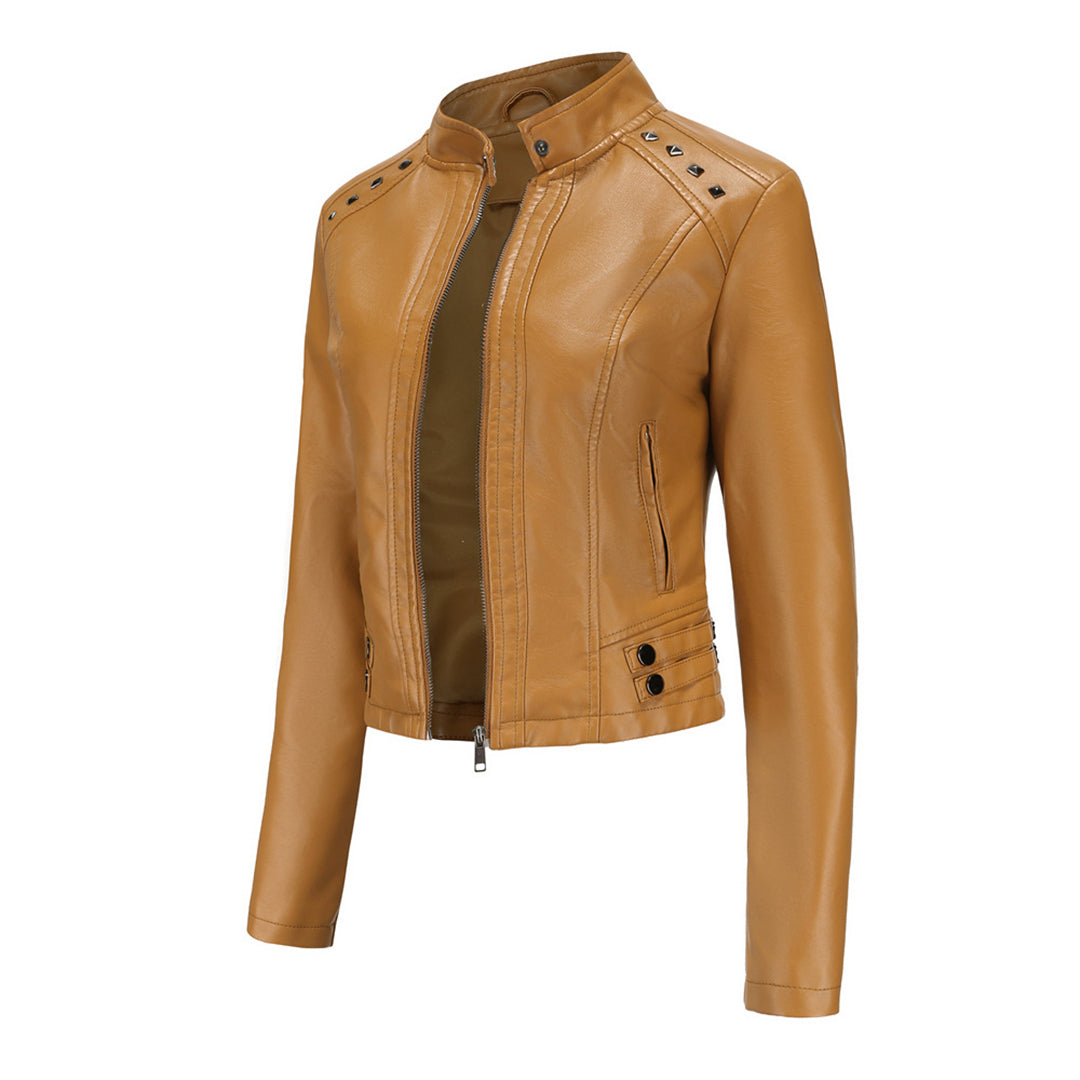 Elegante chaqueta de piel - Colección NAJLA