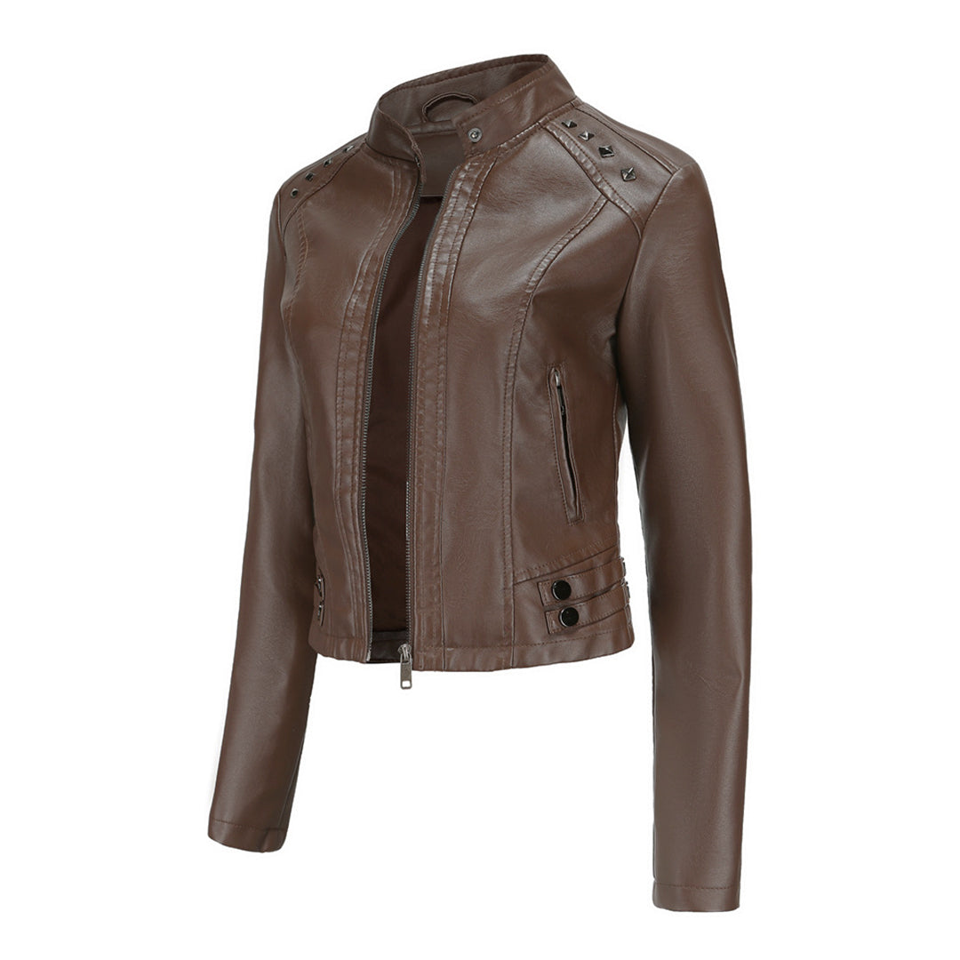 Elegante chaqueta de piel - Colección NAJLA