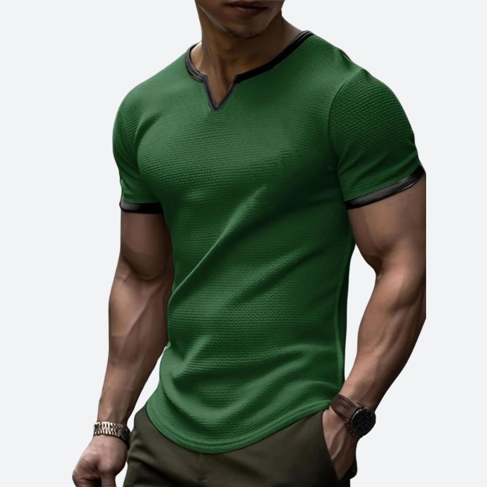 Elegante camiseta con cuello en V - Darcyl