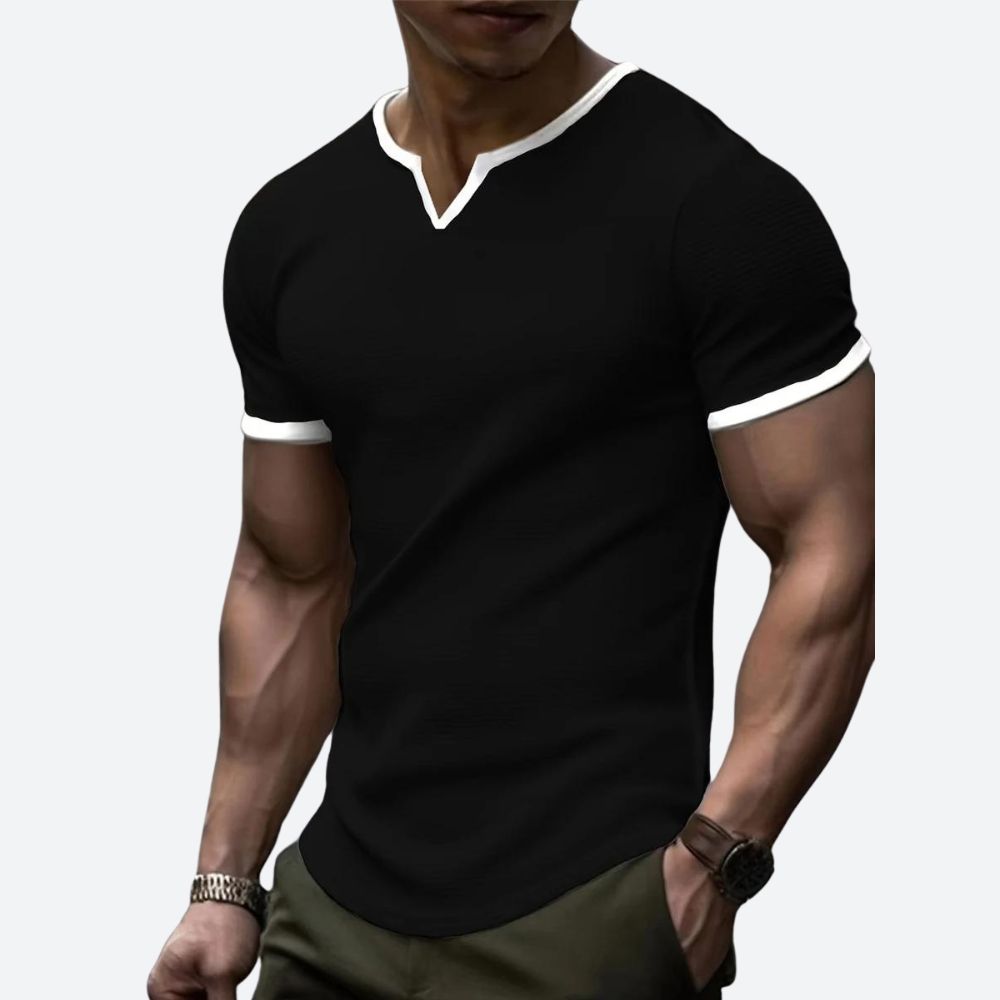 Elegante camiseta con cuello en V - Darcyl